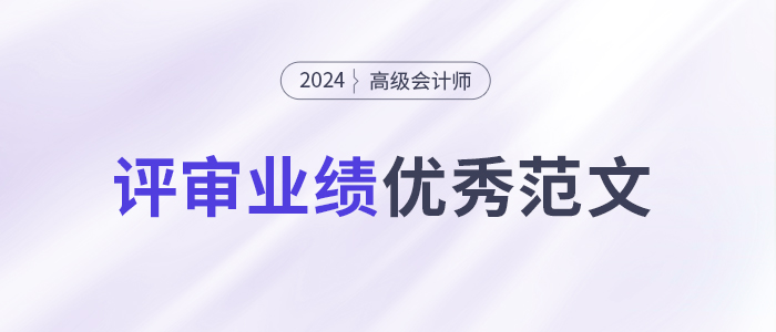 高級會計師評審業(yè)績優(yōu)秀范文，私企/國企/小單位/事業(yè)單位...