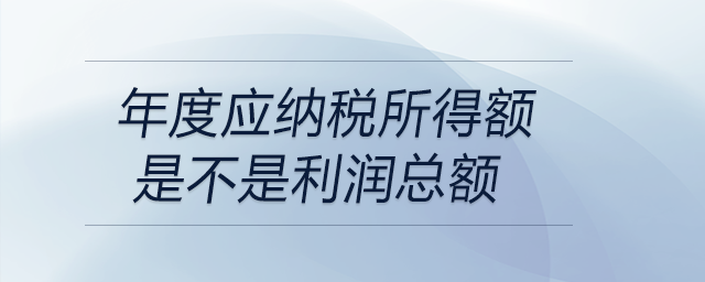 年度應納稅所得額是不是利潤總額 年度應納稅所得額是不是利潤總額