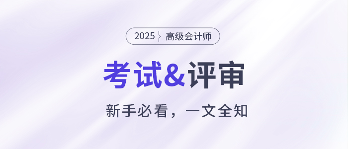 新手必看！關(guān)于2025年高級(jí)會(huì)計(jì)職稱考試&評(píng)審