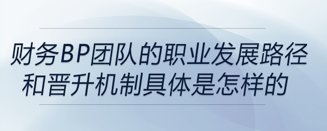 財務(wù)BP團隊的職業(yè)發(fā)展路徑和晉升機制具體是怎樣的 財務(wù)BP團隊的職業(yè)發(fā)展路徑和晉升機制具體是怎樣的