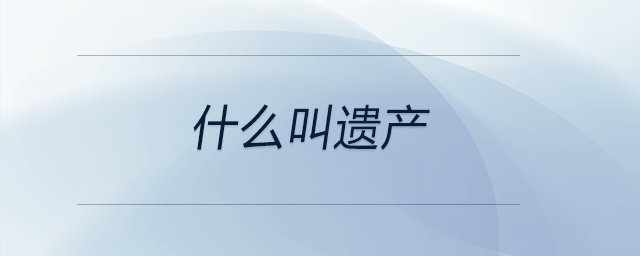 什么叫遺產(chǎn) 什么叫遺產(chǎn)