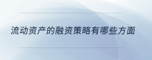 流動(dòng)資產(chǎn)的融資策略有哪些方面