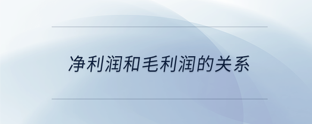 凈利潤和毛利潤的關(guān)系 凈利潤和毛利潤的關(guān)系
