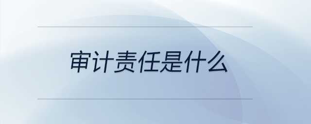 審計責(zé)任是什么