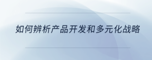 如何辨析產品開發(fā)和多元化戰(zhàn)略