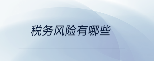 稅務(wù)風(fēng)險有哪些