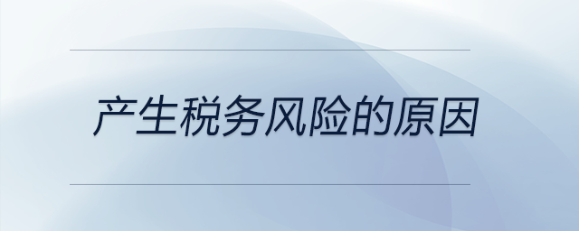產(chǎn)生稅務風險的原因 產(chǎn)生稅務風險的原因