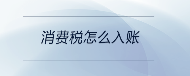 消費(fèi)稅怎么入賬 消費(fèi)稅怎么入賬