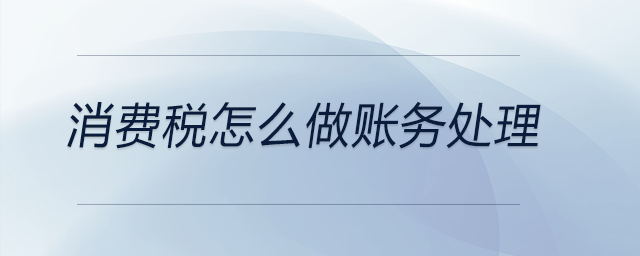 消費稅怎么做賬務處理