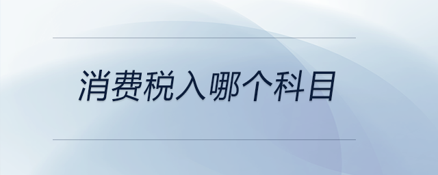 消費(fèi)稅入哪個科目