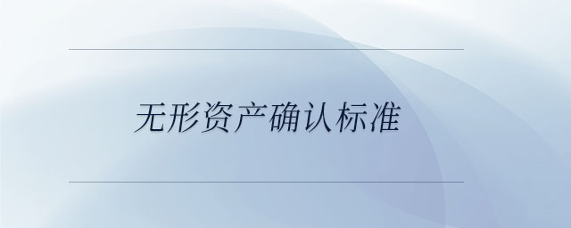 無形資產(chǎn)確認(rèn)標(biāo)準(zhǔn) 無形資產(chǎn)確認(rèn)標(biāo)準(zhǔn)