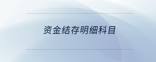 資金結(jié)存明細(xì)科目 資金結(jié)存明細(xì)科目