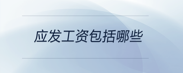 應(yīng)發(fā)工資包括哪些
