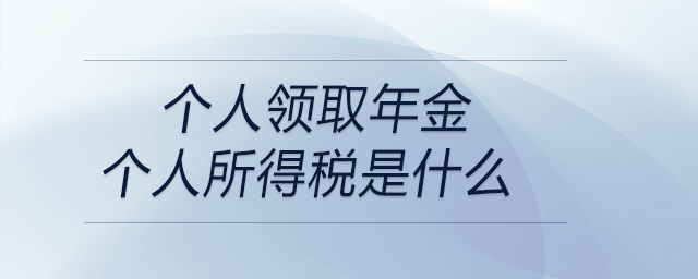 個人領(lǐng)取年金個人所得稅是什么 個人領(lǐng)取年金個人所得稅是什么