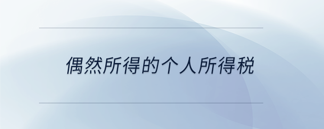 偶然所得的個人所得稅