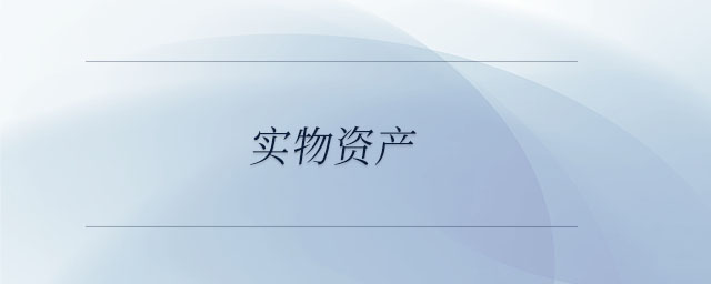 實(shí)物資產(chǎn)