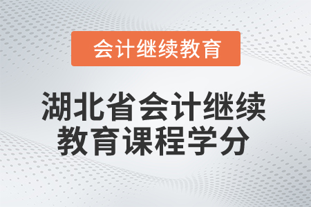 2025年湖北省會(huì)計(jì)繼續(xù)教育課程學(xué)分 2025年湖北省會(huì)計(jì)繼續(xù)教育課程學(xué)分