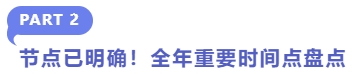 節(jié)點(diǎn)已明確！全年重要時(shí)間點(diǎn)盤點(diǎn)