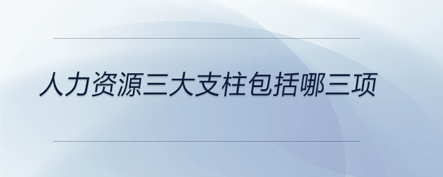 人力資源三大支柱包括哪三項(xiàng)