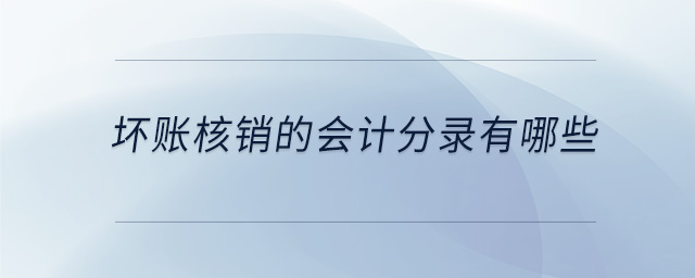 壞賬核銷的會(huì)計(jì)分錄有哪些 壞賬核銷的會(huì)計(jì)分錄有哪些