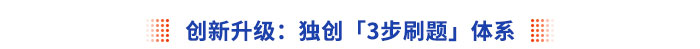 創(chuàng)新升級：獨創(chuàng)「3步刷題」體系