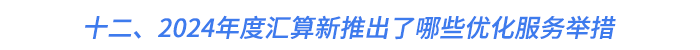 十二、2024年度匯算新推出了哪些優(yōu)化服務(wù)舉措