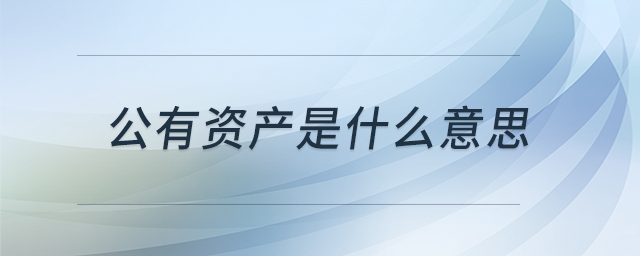 公有資產是什么意思 公有資產是什么意思