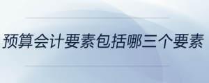 預(yù)算會計要素包括哪三個要素