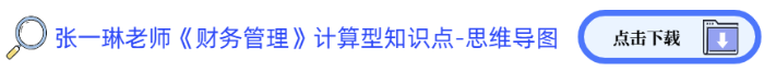 張一琳老師《財務(wù)管理》計算型知識點-思維導圖