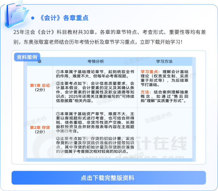 資料板塊-《會計》章節(jié)重點