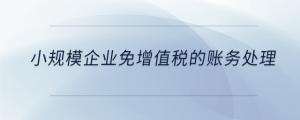 小規(guī)模企業(yè)免增值稅的賬務(wù)處理