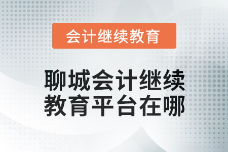 2025年聊城會計(jì)人員繼續(xù)教育平臺在哪？