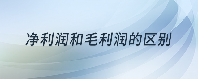 凈利潤(rùn)和毛利潤(rùn)的區(qū)別