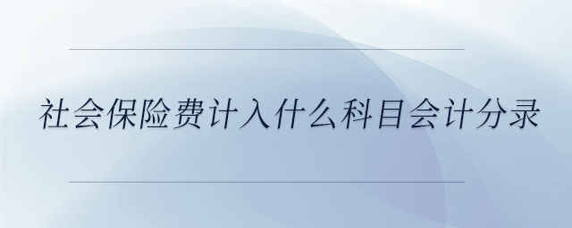 社會保險(xiǎn)費(fèi)計(jì)入什么科目會計(jì)分錄