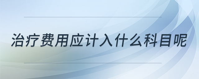 治療費用應計入什么科目呢 治療費用應計入什么科目呢