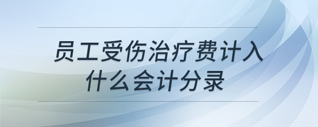 員工受傷治療費計入什么會計分錄 員工受傷治療費計入什么會計分錄