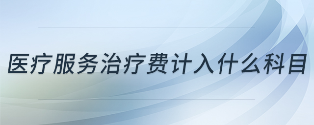 醫(yī)療服務(wù)治療費(fèi)計(jì)入什么科目