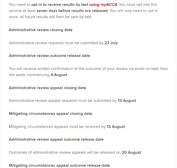 acca考試時(shí)間