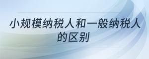 小規(guī)模納稅人和一般納稅人的區(qū)別
