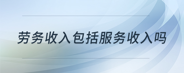 勞務收入包括服務收入嗎 勞務收入包括服務收入嗎