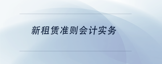 中級會計新租賃準(zhǔn)則會計實務(wù) 中級會計新租賃準(zhǔn)則會計實務(wù)