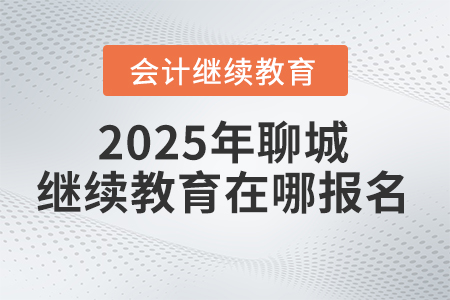 2025年聊城會(huì)計(jì)繼續(xù)教育在哪報(bào)名？