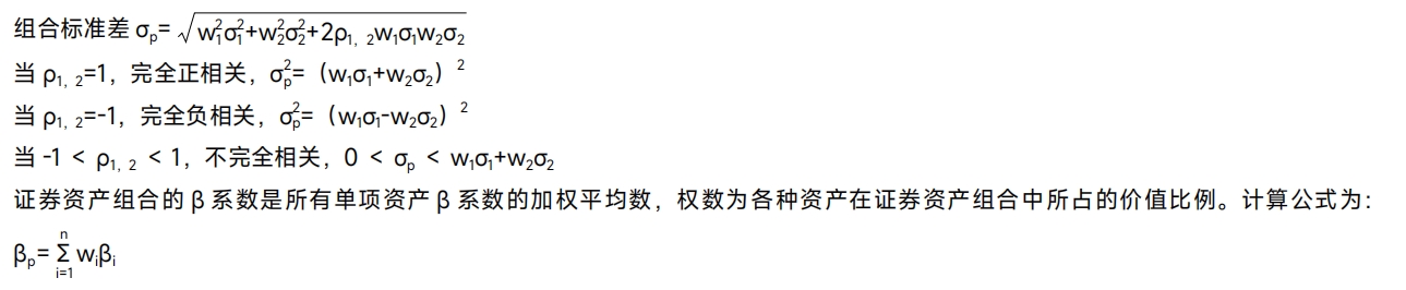 收益與風(fēng)險——2025年中級會計《財務(wù)管理》公式