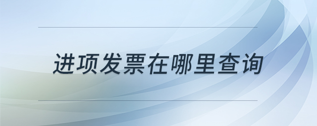 進(jìn)項(xiàng)發(fā)票在哪里查詢(xún) 進(jìn)項(xiàng)發(fā)票在哪里查詢(xún)