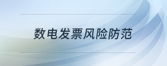 數(shù)電發(fā)票風(fēng)險(xiǎn)防范