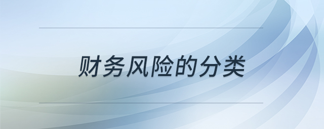 財務(wù)風(fēng)險的分類