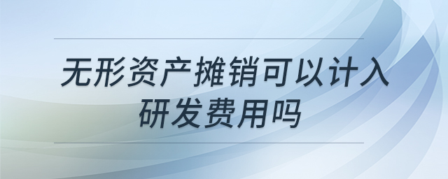 無形資產(chǎn)攤銷可以計入研發(fā)費用嗎