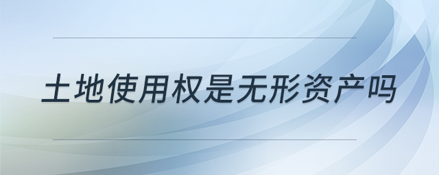 土地使用權(quán)是無形資產(chǎn)嗎