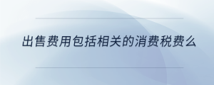 出售費(fèi)用包括相關(guān)的消費(fèi)稅費(fèi)么