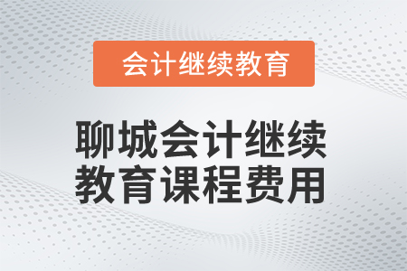 2025年聊城市會計人員繼續(xù)教育課程費用 2025年聊城市會計人員繼續(xù)教育課程費用